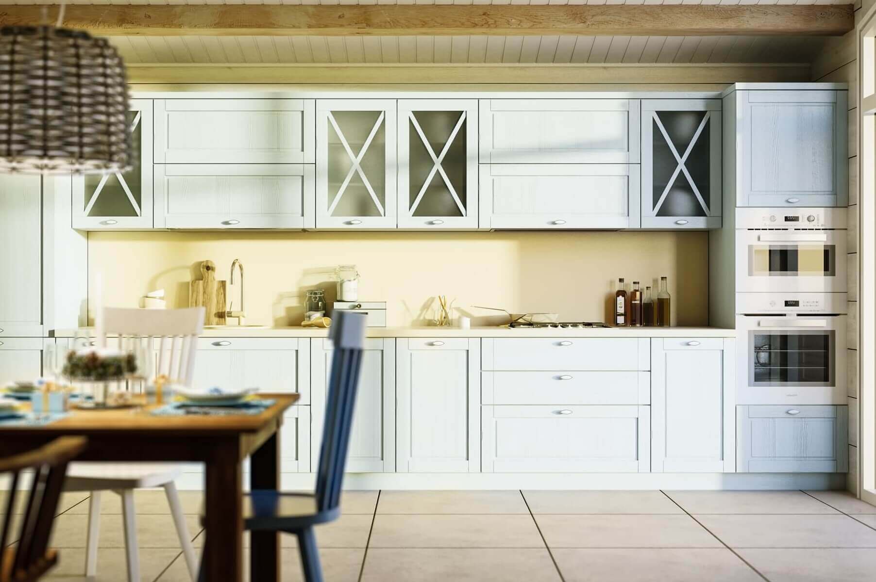 Стильная кухня в стиле прованс в белом цвете - дизайн получился по душе